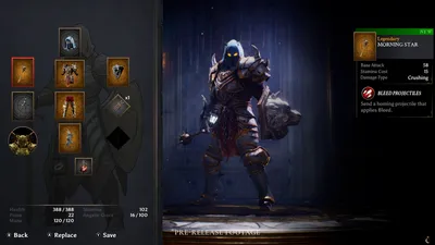 A legendary weapon card in the Crimson Moon loadout screen